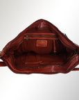 Spaghetti Western Swc183Cg Hobo Vintage Handmade Drum Dyed Genuine European Cowhide Leather Women Bag Western Handbag Purse