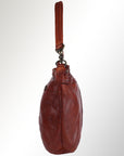 Spaghetti Western Swc183Cg Hobo Vintage Handmade Drum Dyed Genuine European Cowhide Leather Women Bag Western Handbag Purse