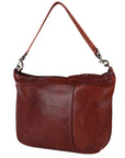 Spaghetti Western Swc183Cg Hobo Vintage Handmade Drum Dyed Genuine European Cowhide Leather Women Bag Western Handbag Purse