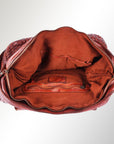 Spaghetti Western Swc187Cg Tote Vintage Handmade Drum Dyed Genuine European Cowhide Leather Women Bag Western Handbag Purse