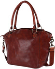 Spaghetti Western Swc188Cg Tote Vintage Handmade Drum Dyed Genuine European Cowhide Leather Women Bag Western Handbag Purse