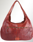 Spaghetti Western Swc189Cg Tote Vintage Handmade Drum Dyed Genuine European Cowhide Leather Women Bag Western Handbag Purse