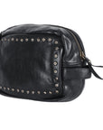 Spaghetti Western Swc200Blk Wristlet Vintage Handmade Drum Dyed Genuine European Cowhide Leather Women Bag Western Handbag Purse