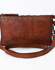 Spaghetti Western Swc192Cg Cross Body I Vintage Handmade Drum Dyed Genuine European Cowhide Leather Women Bag Western Handbag Purse