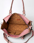 American Darling Briefcase Hand Tooled Genuine Leather Women Bag Western Handbag Purse