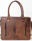 American Darling Briefcase Hand Tooled Saddle Blanket Genuine Leather women bag western handbag purse