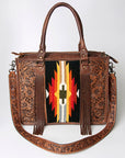 American Darling Briefcase Hand Tooled Saddle Blanket Genuine Leather women bag western handbag purse