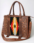 American Darling Briefcase Hand Tooled Saddle Blanket Genuine Leather women bag western handbag purse
