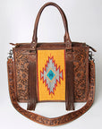 American Darling Briefcase Hand Tooled Saddle Blanket Genuine Leather women bag western handbag purse