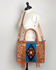 American Darling Briefcase Hand Tooled Saddle Blanket Genuine Leather women bag western handbag purse