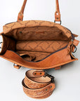 American Darling Briefcase Hand Tooled Saddle Blanket Genuine Leather women bag western handbag purse