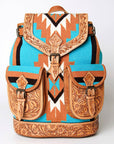 American Darling Hand Tooled Saddle Blanket Genuine Leather Women Bag Western Handbag Purse