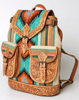 American Darling Hand Tooled Saddle Blanket Genuine Leather Women Bag Western Handbag Purse