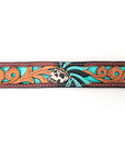 American Darling ADBLF128-L Beautifully Hand Tooled Genuine American Leather Belt Men and Women