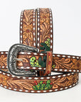 American Darling ADBLF129-L Beautifully Hand Tooled Genuine American Leather Belt Men and Women