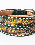 American Darling ADBLF133-L Beautifully Hand Tooled Genuine American Leather Belt Men and Women