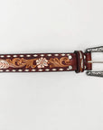American Darling ADBLF136-L Beautifully Hand Tooled Genuine American Leather Belt Men and Women