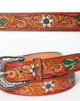 American Darling ADBLF138-L Beautifully Hand Tooled Genuine American Leather Belt Men and Women