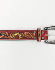 American Darling ADBLF140-L Beautifully Hand Tooled Genuine American Leather Belt Men and Women