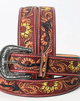 American Darling ADBLF140-L Beautifully Hand Tooled Genuine American Leather Belt Men and Women