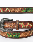 American Darling ADBLF141-L Beautifully Hand Tooled Genuine American Leather Belt Men and Women