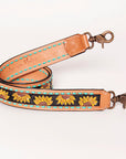 American Darling ADSTF101A Hand Tooled Genuine Leather Crossbody Handle Strap For Bags