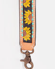 American Darling ADSTF101A Hand Tooled Genuine Leather Crossbody Handle Strap For Bags