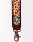 American Darling ADSTF147A Hand Tooled Genuine Leather Crossbody Handle Strap For Bags