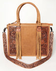 American Darling Briefcase Hand Tooled Saddle Blanket Genuine Leather women bag western handbag purse