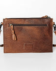 American Darling Wallet for Women, Hand Tooled Floral Leather, Vegetable-Tanned Full Grain Western Clutch with YKK Zipper