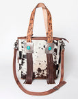 American Darling Tote Bag for Women, Hair-On Cowhide Western Bag, Premium Full Grain Leather with Fringes & YKK Zipper