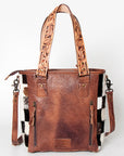 American Darling Tote Bag for Women, Hair-On Cowhide Western Bag, Premium Full Grain Leather with Fringes & YKK Zipper