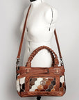 American Darling Hair On Genuine Leather Women Bag Western Handbag Purse