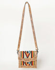 American Darling ADBGZ592B Messenger Hand Tooled Saddle Blanket Genuine Leather women bag western handbag purse