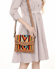 American Darling ADBGZ592B Messenger Hand Tooled Saddle Blanket Genuine Leather women bag western handbag purse
