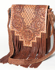 American Darling ADBGZ595A Cross Body Hand Tooled Genuine Leather women bag western handbag purse