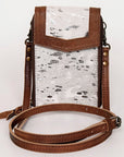 American Darling Cell Phone Holder Hair On Genuine Leather women bag western handbag purse