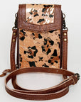 American Darling Cell Phone Holder Hair On Genuine Leather women bag western handbag purse