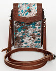 American Darling Cell Phone Holder Hair On Genuine Leather women bag western handbag purse