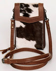 American Darling Cell Phone Holder Hair On Genuine Leather women bag western handbag purse