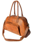Vintage Inspired Handmade Leather Tote With Full Grain Cowhide