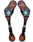 Durable Handcrafted PremiumLeather Spur Straps For Women Western Riding Show Rodeo