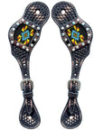 Durable Handcrafted PremiumLeather Spur Straps For Women Western Riding Show Rodeo