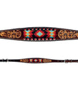 Bar H Equine Genuine Western American Leather Horse Premium Headstall & Breast Collar Set