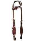 Bar H Equine American Leather Horse Saddle Tack One Ear Headstall | Breast Collar | Browband Headstall | Wither Strap | Tack Set BER246