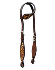 Bar H Equine American Leather Horse Saddle Tack One Ear Headstall | Breast Collar | Browband Headstall | Wither Strap | Tack Set BER249