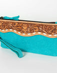 American Darling Wristlet Genuine Leather Women Bag W. Handbag Purse –