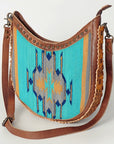 American Darling Hand Tooled Saddle Blanket Genuine Leather Women Bag Western Handbag Purse
