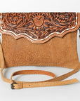 American Darling ADBGS178DM1D Envelope Hand Tooled Embossed Genuine Leather women bag western handbag purse