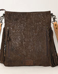 American Darling ADBGS192DM1E Messenger Hand Tooled Embossed Genuine Leather women bag western handbag purse